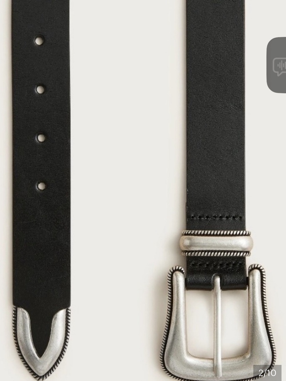 NWT J. Crew Western buckle belt in Italian leather in Size Medium - Picture 2 of 7